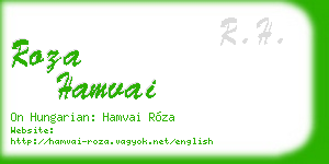 roza hamvai business card