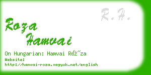 roza hamvai business card
